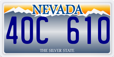 NV license plate 40C610