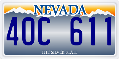 NV license plate 40C611