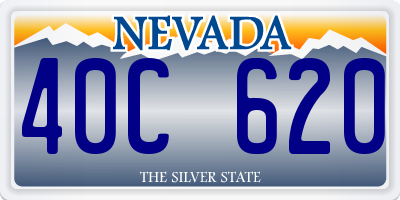 NV license plate 40C620