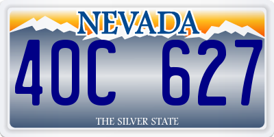NV license plate 40C627