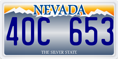 NV license plate 40C653
