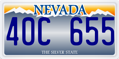 NV license plate 40C655