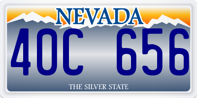 NV license plate 40C656