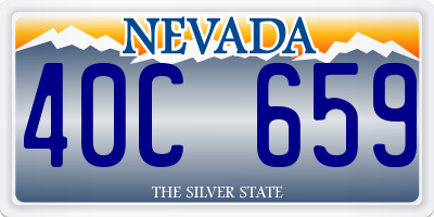 NV license plate 40C659