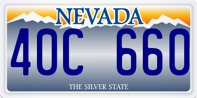 NV license plate 40C660