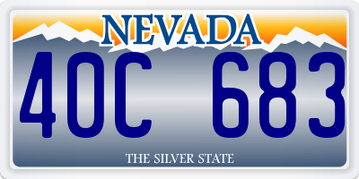 NV license plate 40C683