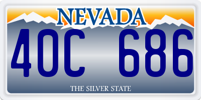 NV license plate 40C686