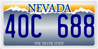 NV license plate 40C688