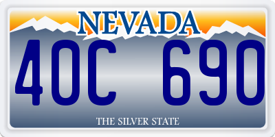 NV license plate 40C690