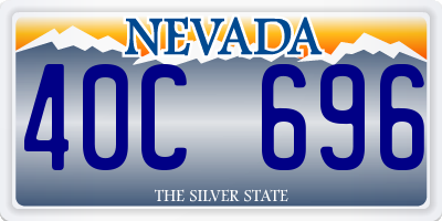 NV license plate 40C696