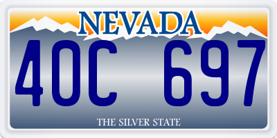 NV license plate 40C697