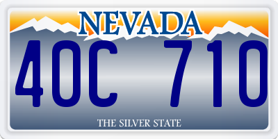 NV license plate 40C710