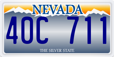NV license plate 40C711