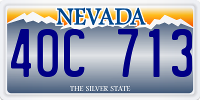 NV license plate 40C713