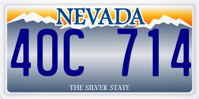 NV license plate 40C714