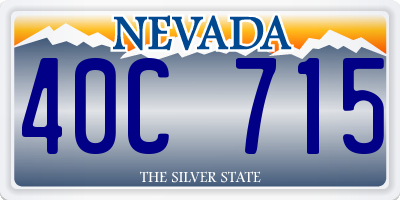 NV license plate 40C715
