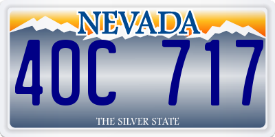 NV license plate 40C717