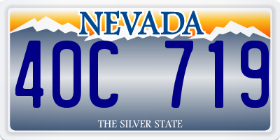 NV license plate 40C719