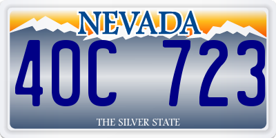 NV license plate 40C723