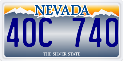 NV license plate 40C740