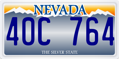 NV license plate 40C764