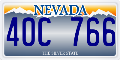 NV license plate 40C766