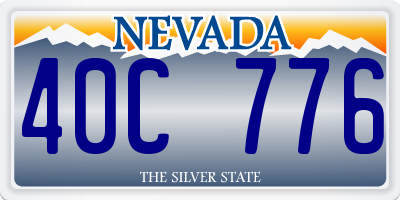 NV license plate 40C776
