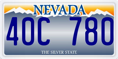 NV license plate 40C780