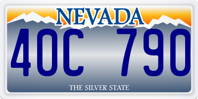 NV license plate 40C790