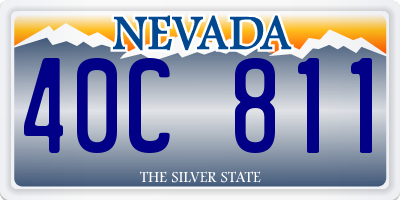 NV license plate 40C811