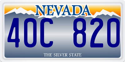 NV license plate 40C820