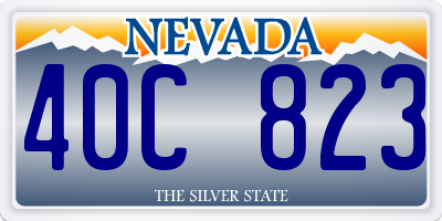 NV license plate 40C823