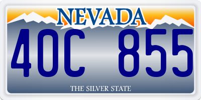 NV license plate 40C855