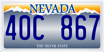 NV license plate 40C867
