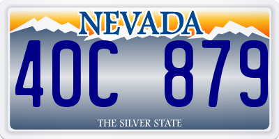 NV license plate 40C879
