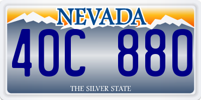 NV license plate 40C880