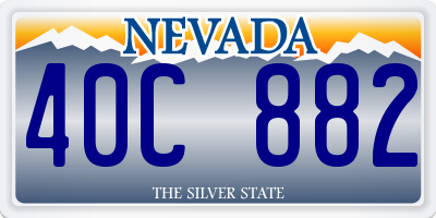 NV license plate 40C882