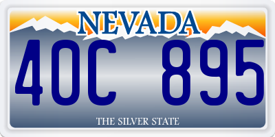 NV license plate 40C895