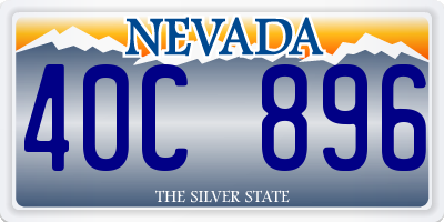 NV license plate 40C896