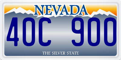 NV license plate 40C900