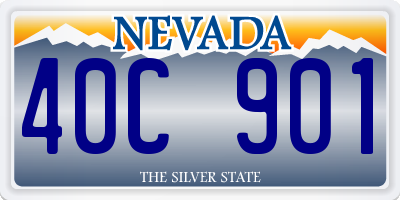 NV license plate 40C901