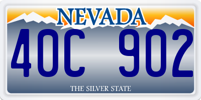 NV license plate 40C902
