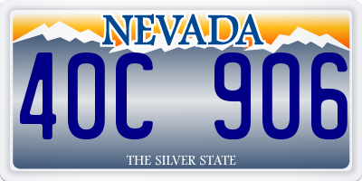NV license plate 40C906
