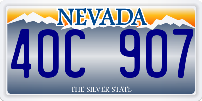 NV license plate 40C907