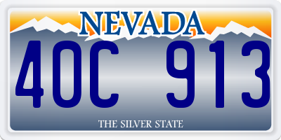 NV license plate 40C913
