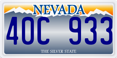 NV license plate 40C933