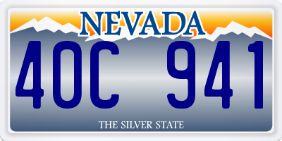 NV license plate 40C941