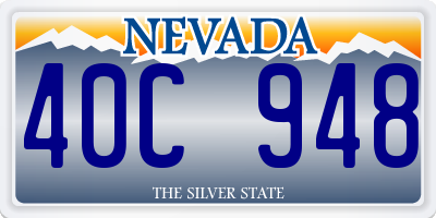 NV license plate 40C948