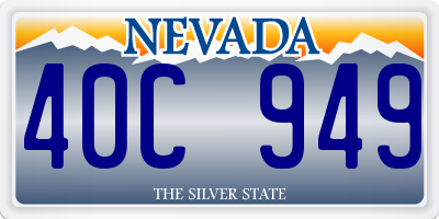 NV license plate 40C949