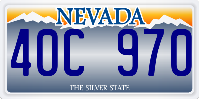 NV license plate 40C970